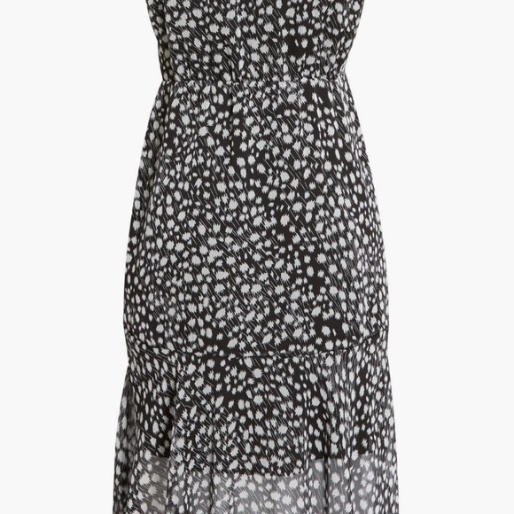 Sam Edelman Black & White Printed Ruched Midi Dress EUC S12 - Picture 8 of 17